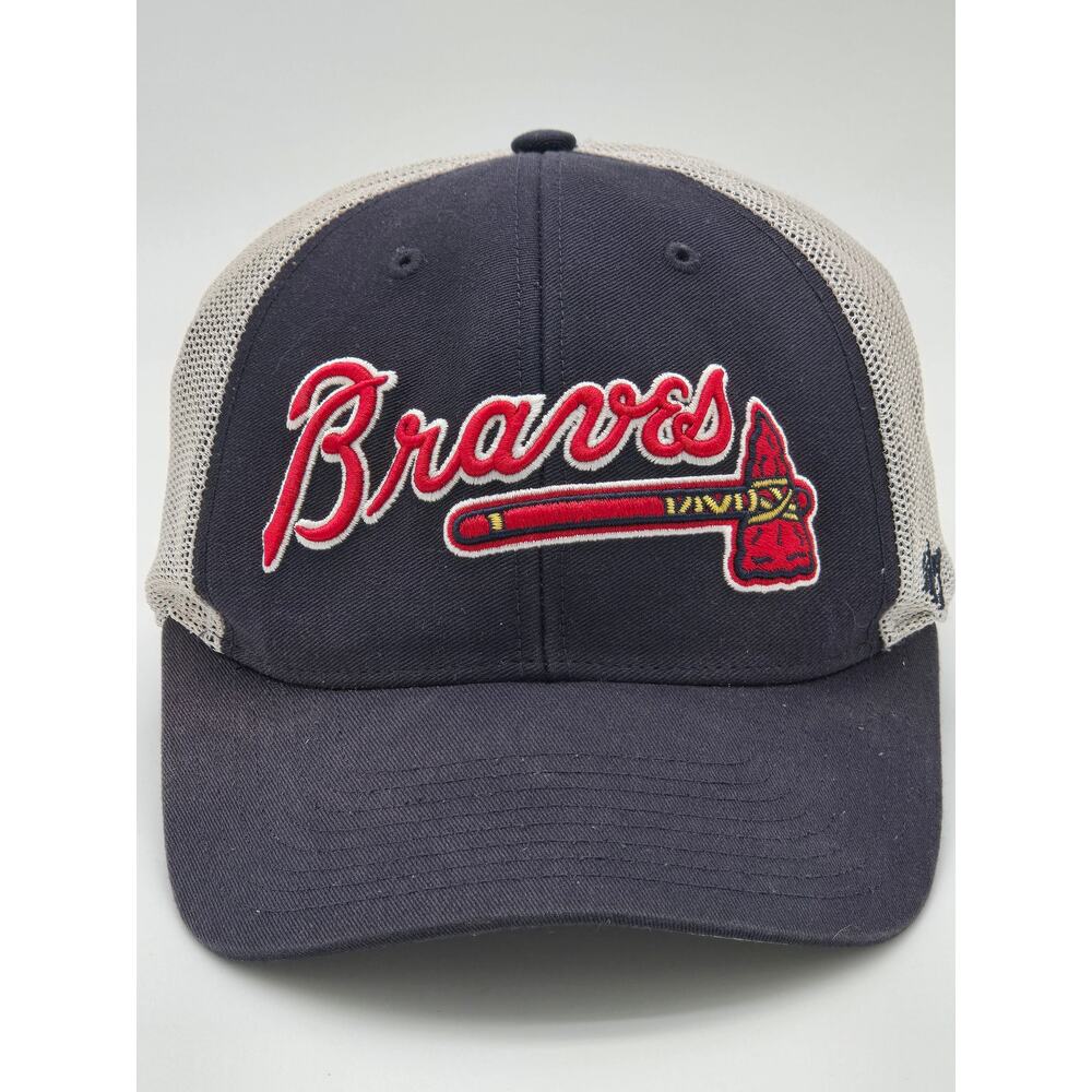 Braves Navy Trucker Style Baseball Cap